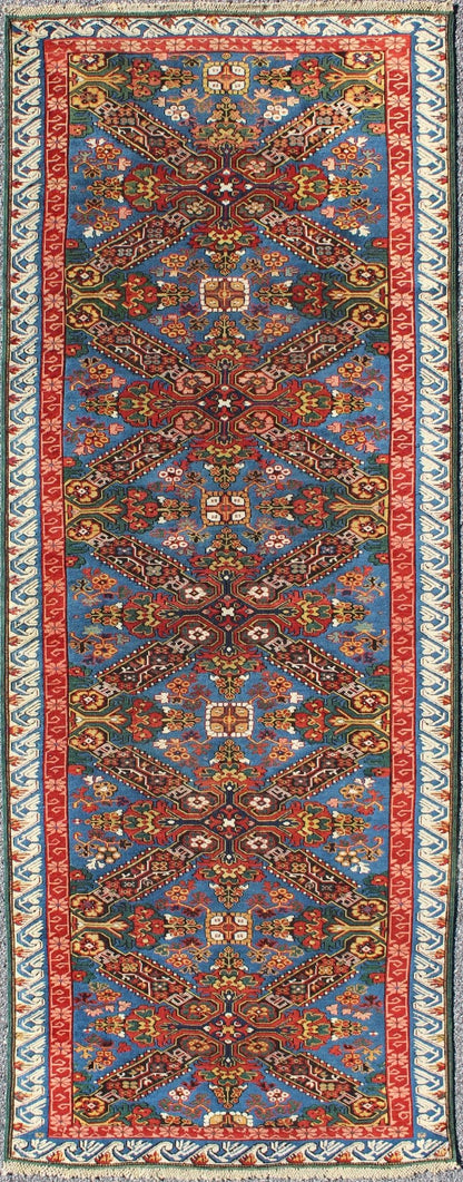 A Rare Antique Seychour Caucasian Runner in Beautiful Multi Colors Measures: 3'5 x 9'2. This 19th Century Caucasian Seychour runner represents the Caucasian weaving at its best. The amazingly beautiful colors and the composition of them shows an... - Keivan Woven Arts13 - 0504 - 4206Rug