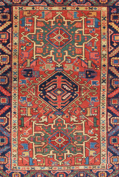 keivan Woven Arts, Antique Persian Karadjeh Rug with Three Tribal Medallions in Multi - Colors Antique Persian Karadjeh rug with three tribal medallions in multi - colors, rug 13 - 0506, country of origin / type: Iran / Karadjeh, circa 1920 This e... - Keivan Woven Arts13 - 0506 - 4216Rug