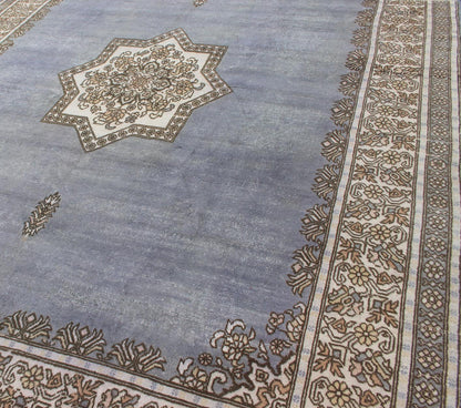 Elegant Vintage Moroccan Rug in Blue, Grayish - Blue Traditional Medallion Design Grayish - blue traditional Medallion design Moroccan rug. Keivan Woven Arts / rug 13 - 0607 / country of origin / type: Morocco / Tribal, circa 1960 This Moroccan... - Keivan Woven Arts13 - 0607 - 4306Rug