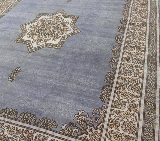 Elegant Vintage Moroccan Rug in Blue, Grayish - Blue Traditional Medallion Design Grayish - blue traditional Medallion design Moroccan rug. Keivan Woven Arts / rug 13 - 0607 / country of origin / type: Morocco / Tribal, circa 1960 This Moroccan... - Keivan Woven Arts13 - 0607 - 4306Rug