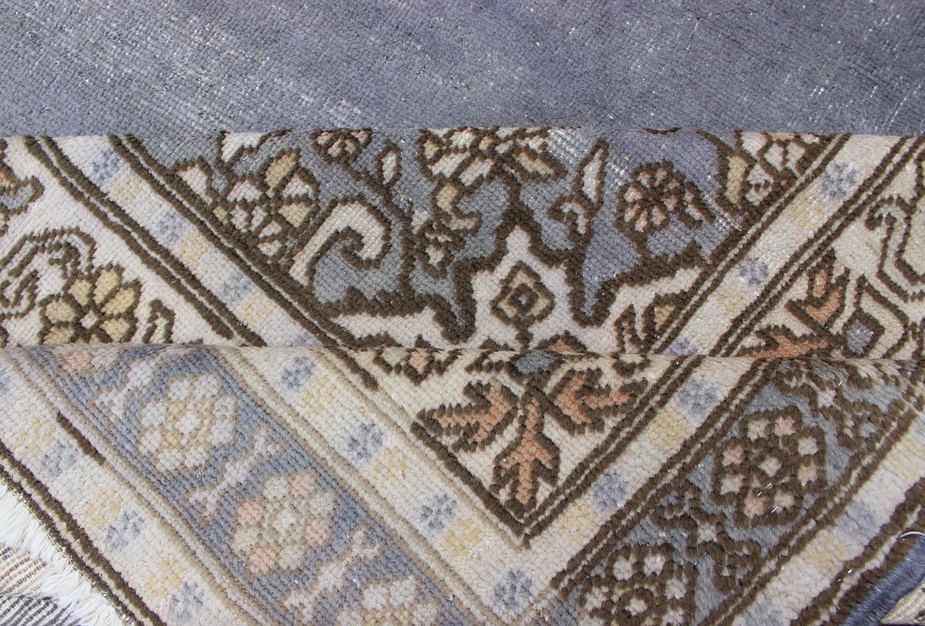 Elegant Vintage Moroccan Rug in Blue, Grayish - Blue Traditional Medallion Design Grayish - blue traditional Medallion design Moroccan rug. Keivan Woven Arts / rug 13 - 0607 / country of origin / type: Morocco / Tribal, circa 1960 This Moroccan... - Keivan Woven Arts13 - 0607 - 4306Rug