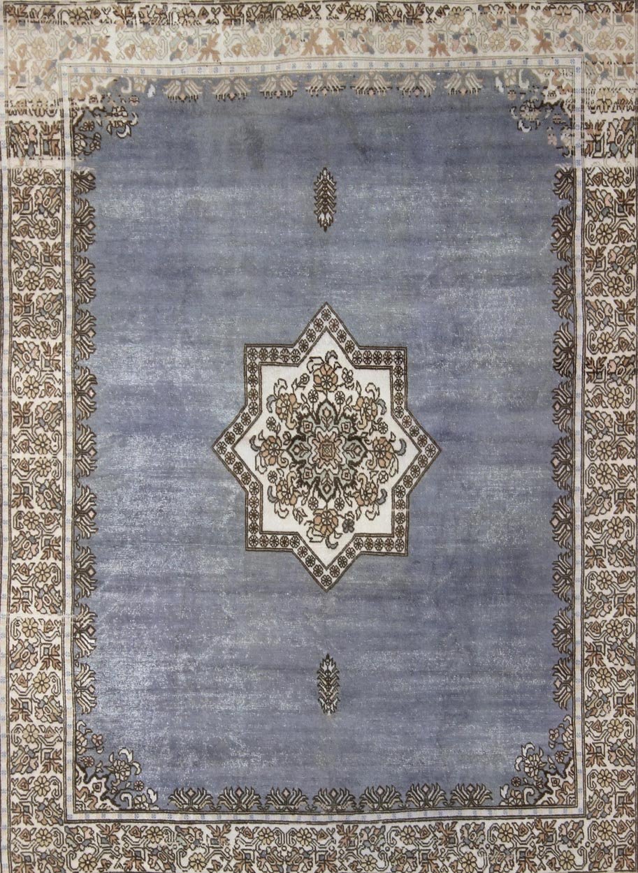 Elegant Vintage Moroccan Rug in Blue, Grayish - Blue Traditional Medallion Design Grayish - blue traditional Medallion design Moroccan rug. Keivan Woven Arts / rug 13 - 0607 / country of origin / type: Morocco / Tribal, circa 1960 This Moroccan... - Keivan Woven Arts13 - 0607 - 4306Rug