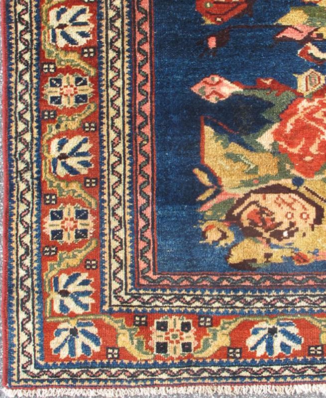 Antique Malayer Persian Carpet with Large Flowers on Deep Blue Field Persian Malayer Carpet with Large Flowers on Deep Blue Field rug/13 - 0609, origin/iran kwarugs This magnificent antique Persian Malayer carpet bears a beautiful, all - over... - Keivan Woven Arts13 - 0609 - 4312Rug