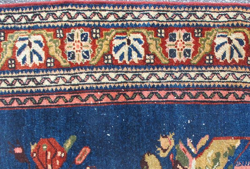 Antique Malayer Persian Carpet with Large Flowers on Deep Blue Field Persian Malayer Carpet with Large Flowers on Deep Blue Field rug/13 - 0609, origin/iran kwarugs This magnificent antique Persian Malayer carpet bears a beautiful, all - over... - Keivan Woven Arts13 - 0609 - 4312Rug