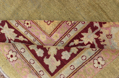 Large Antique Green Background Indian Amritsar Carpet with Red Border. Keivan Woven Arts / rug / 13 - 0706 / 1920 circa Early 20th Century. / Antique Amritsar, Antique Agra. Measures: 13'2 x 18'0. This carpet was woven in Amritsar in the late 19th ... - Keivan Woven Arts13 - 0706 - 4321Rug