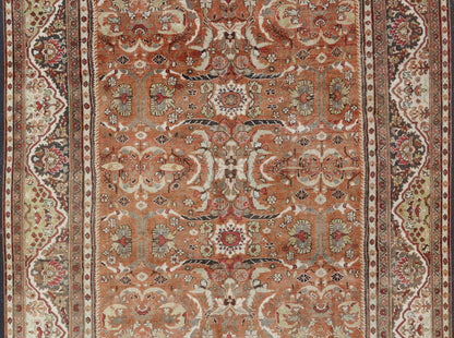 Large Antique Persian Mahal Rug with Floral Design in Muted Tones Antique Persian Mahal rug with floral design in muted tones, rug 13 - 0902, country of origin / type: Iran / Sultanabad, circa 1930 This beautiful antique Persian Mahal carpe... - Keivan Woven Arts13 - 0902 - 4726Rug