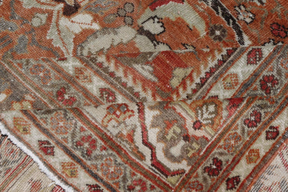 Large Antique Persian Mahal Rug with Floral Design in Muted Tones Antique Persian Mahal rug with floral design in muted tones, rug 13 - 0902, country of origin / type: Iran / Sultanabad, circa 1930 This beautiful antique Persian Mahal carpe... - Keivan Woven Arts13 - 0902 - 4726Rug