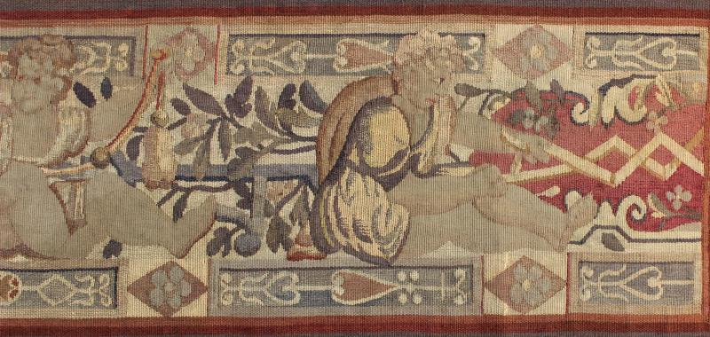 Antique French Tapestry This enchanting antique French tapestry beautifully illustrates the remarkable sense of depth and richness that was perfected by French tapestry artisans of the 19th century. A remarkable display of people and a multiplic... - Keivan Woven Arts13 - 0909 - 4794Rug