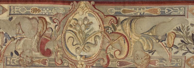 Antique French Tapestry This enchanting antique French tapestry beautifully illustrates the remarkable sense of depth and richness that was perfected by French tapestry artisans of the 19th century. A remarkable display of people and a multiplic... - Keivan Woven Arts13 - 0909 - 4794Rug