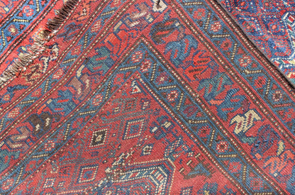 Red and Blue Antique N.W. Persian Rug with Zig - Zag Field and Tribal Motifs, rug 13 - 0913, country of origin / type: Iran / N.W. Persian, circa 1900 This antique early - 20th century Northwest Persian runner features a deep blue background with zig - ... - Keivan Woven Arts13 - 0913 - 4802Rug
