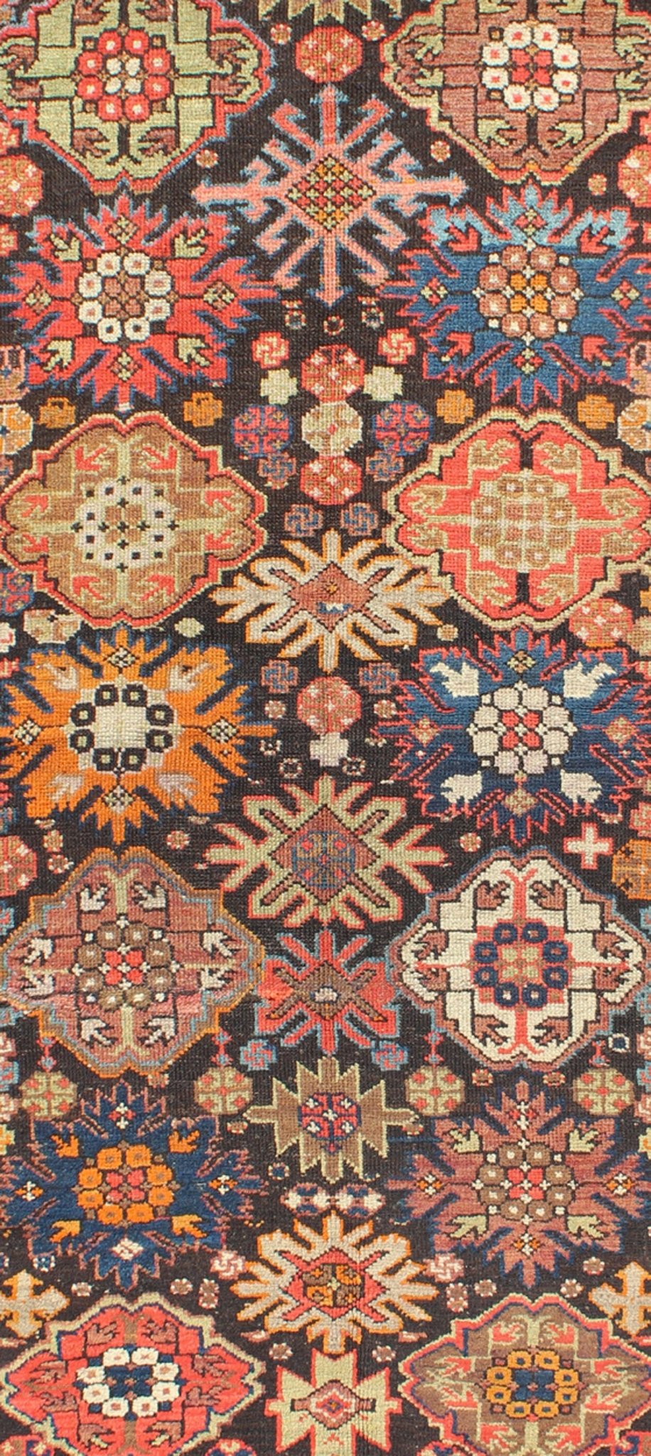 Antique Caucasian Rug with All - Over Multi - Colored in Large All Over Pattern. Large scale geometric boteh Caucasian Rug. Elegant All - Over Antique Caucasian Rug. Keivan Woven Arts / rug 13 - 0915, country of origin / type: Russia / Kazak, circa late 19th C... - Keivan Woven Arts13 - 0915 - 5136Rug