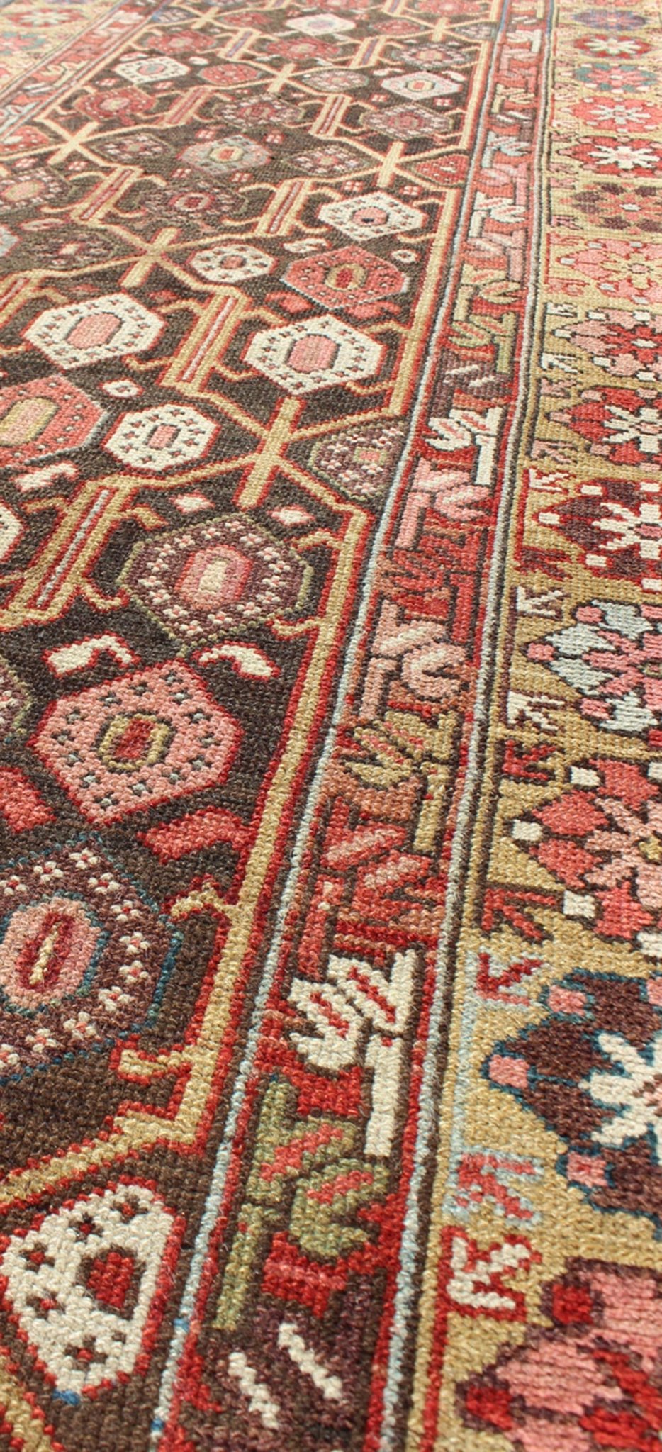Antique Hand Knotted Kurdish Runner With All - Over Geometric Design Antique Hand Knotted Kurdish Runner With All - Over Geometric Design. Keivan Woven Arts / rug/13 - 1103, country of origin / type: Iran / Kurdish, circa 1900 This Kurdish tri... - Keivan Woven Arts13 - 1103 - 5164Rug