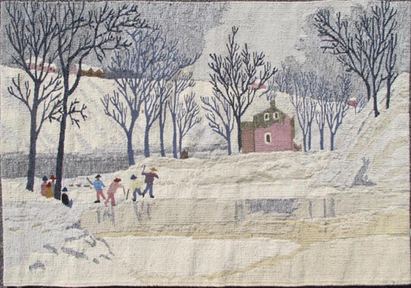 Keivan Woven Arts 13 - 1104 Hand woven scenic tapestry from the mid 20th century, - Keivan Woven Arts13 - 1104 - 4010Rug