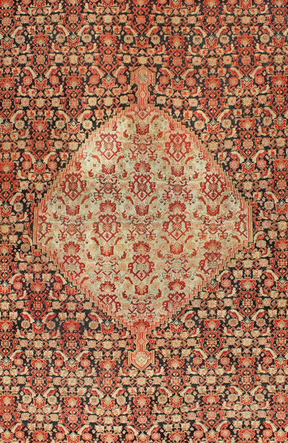 Antique Persian Senneh Rug with Unique Medallion and All - Over Design Antique Persian Senneh rug with unique medallion and all - over design, Keivan Woven Arts/ rug 16 - 0503, country of origin / type: Iran / Senneh, circa 1890 Measures: 4'5 x 6'6... - Keivan Woven Arts16 - 0503 - 7711Rug