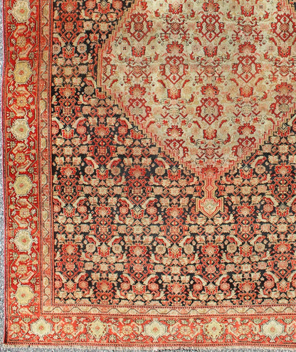 Antique Persian Senneh Rug with Unique Medallion and All - Over Design Antique Persian Senneh rug with unique medallion and all - over design, Keivan Woven Arts/ rug 16 - 0503, country of origin / type: Iran / Senneh, circa 1890 Measures: 4'5 x 6'6... - Keivan Woven Arts16 - 0503 - 7711Rug