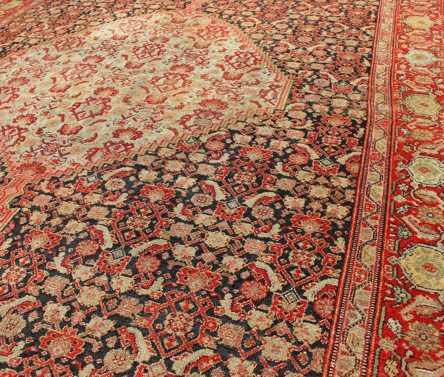 Antique Persian Senneh Rug with Unique Medallion and All - Over Design Antique Persian Senneh rug with unique medallion and all - over design, Keivan Woven Arts/ rug 16 - 0503, country of origin / type: Iran / Senneh, circa 1890 Measures: 4'5 x 6'6... - Keivan Woven Arts16 - 0503 - 7711Rug