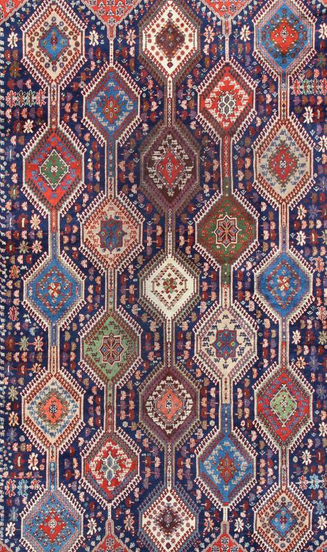 Antique Persian Large Qashqai Rug with Rich Jewel Tones and Diamond Design, kwarugs, Keivan Woven Arts Rug#16 - 0906, Unusually large in size for an Qashqai, Bold geometry, rich symbolism, and vivid coloration enhance the beauty of this stunning Persian ... - Keivan Woven Arts16 - 0906 - 8125Rug