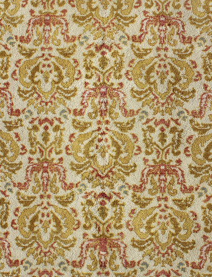 Elegant Spanish Rug with Floral Design in Golden - Green, Acid Green, Red and White. rug 16 - 0924, country of origin / type: Spain / Arts and Crafts, circa 1930 This elegant vintage Spanish carpet (circa 1930) is the proud heir to a long tradition ... - Keivan Woven Arts16 - 0924 - 8180Rug