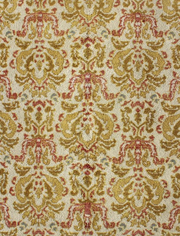 Elegant Spanish Rug with Floral Design in Golden - Green, Acid Green, Red and White. rug 16 - 0924, country of origin / type: Spain / Arts and Crafts, circa 1930 This elegant vintage Spanish carpet (circa 1930) is the proud heir to a long tradition ... - Keivan Woven Arts16 - 0924 - 8180Rug