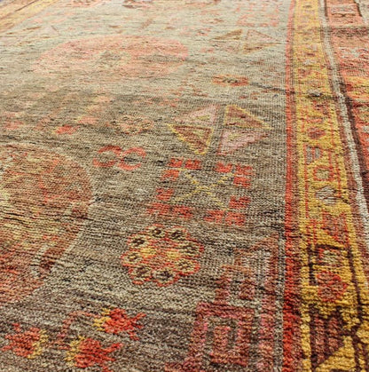 Central Asia Antique Hand Knotted Khotan Rug With Floral Geometrics Keivan Woven Arts Rug# 16 - 1004 early 20th Century Antique Khotan This antique, Central Asian Khotan rug from the early 20th century features a traditional, all - over floral, g... - Keivan Woven Arts16 - 1004 - 8187Rug