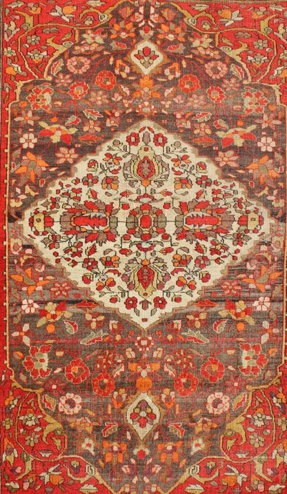 Sarouk Farahan Rug with Florals and Vine Scrolls in Red, Ivory, Taupe and Orange Sarouk Farahan with Florals and Vine Scrolls in Red rug/16 - 1112, origin/iran kwarugs This outstanding antique Farahan Sarouk carpet is primarily character... - Keivan Woven Arts16 - 1112 - 8429Rug