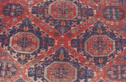 Large Caucasian Sumack Carpet with Geometric Pattern, rug 16 - 1204, This magnificent antique Caucasian Sumak rug features an all - over pattern that lends itself well to the detailed weft - wrapped weaving technique known as Soumak. All - over medallions, ... - Keivan Woven Arts16 - 1204 - 8115Rug