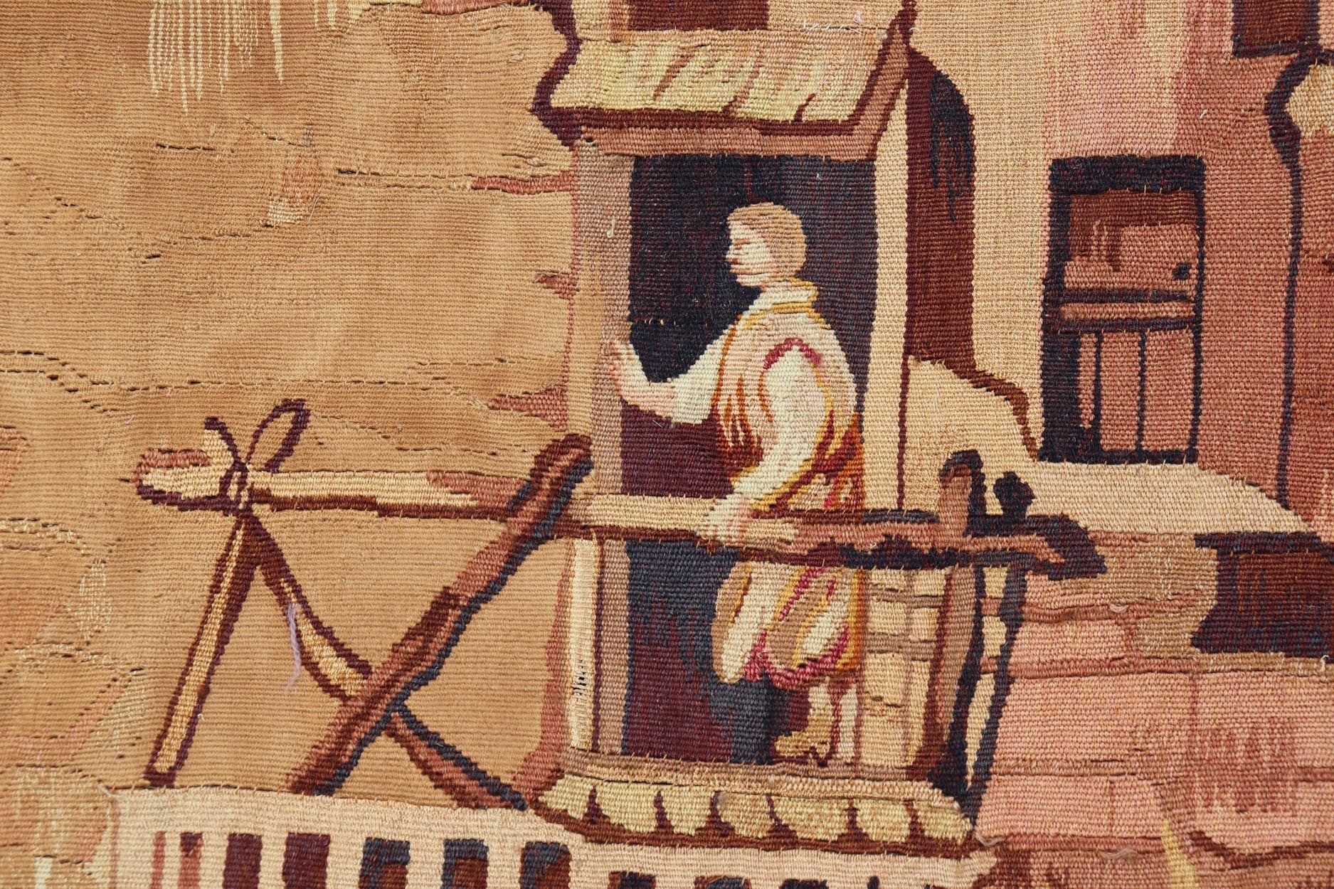 19th Century Antique French Verdure Tapestry with a Countryside Scene. 19th Century Antique French Verdure Tapestry with a Countryside Scene. Rug 16 - 1206, This enchanting antique verdure tapestry beautifully illustrates a Countryside Scene with... - Keivan Woven Arts16 - 1206 - 8135Rug