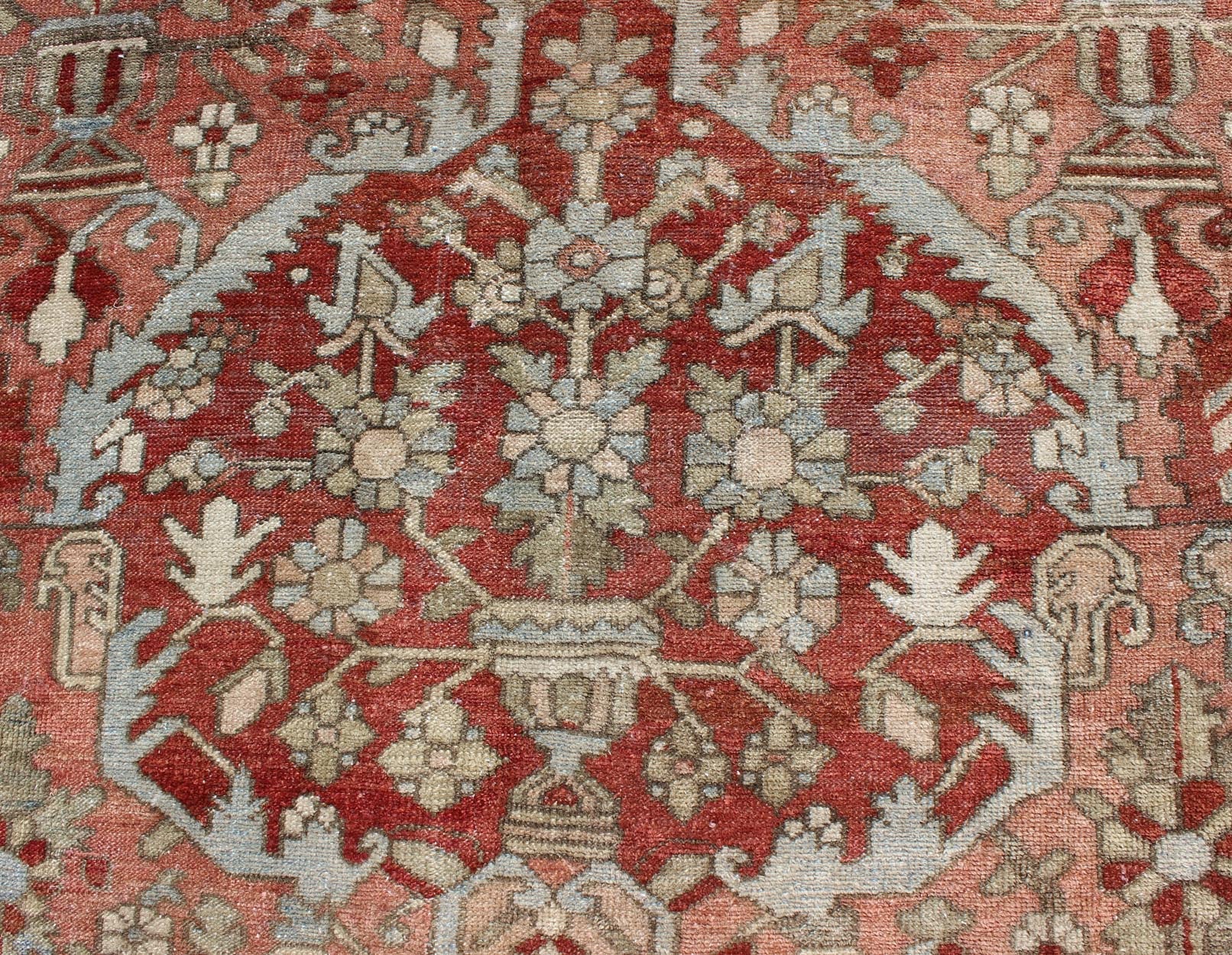 Antique Persian Large Bakhtiari Rug with Tiered Sub - Geometric Medallions. Antique Persian Bakhtiari rug with tiered sub - geometric medallions and motifs. Keivan Woven Arts / rug 17 - 0101, country of origin / type: Iran / Bakhtiari, circa 1920 ... - Keivan Woven Arts17 - 0101 - 8301Rug