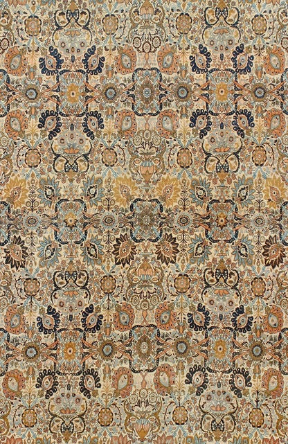 Very Fine colorful Antique Persian Tabriz Haj Jalili Rug in Ivory Background. Extremely Finely woven and an exemplary Antique Persian Tabriz Haj Jalili Rug in Ivory Background and multi colors. Amazing condition. rug 17 - 0303, country of origin ... - Keivan Woven Arts17 - 0303 - 8449Rug