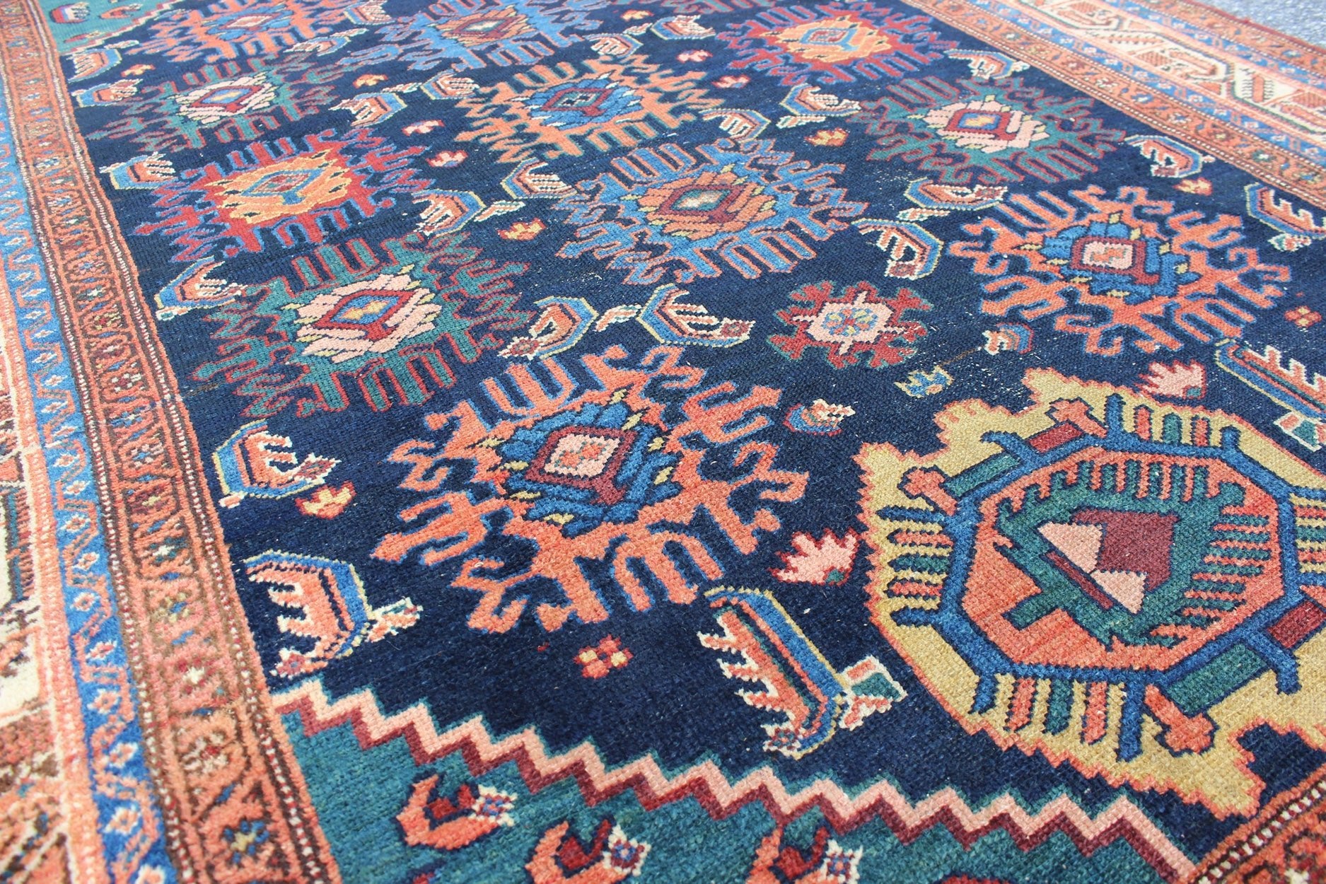 Antique Persian Malayer Carpet with Colorful, All - Over Sub - Geometric Design. rug 17 - 0601, country of origin / type: Iran / Malayer, circa 1910. This magnificent antique Persian Malayer carpet bears a beautiful, all - over sub - geometric design paired ... - Keivan Woven Arts17 - 0601 - 8559Rug