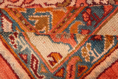 Antique Turkish Oushak rug with Large Scale sub floral design in light tangerine/terracotta background. Keivan Woven Arts / rug 17 - 0605, country of origin / type: Turkey / Oushak, circa 1910. Measures: 10'6 x 14'6. This antique Turkish Oushak ca... - Keivan Woven Arts17 - 0605 - 8739Rug