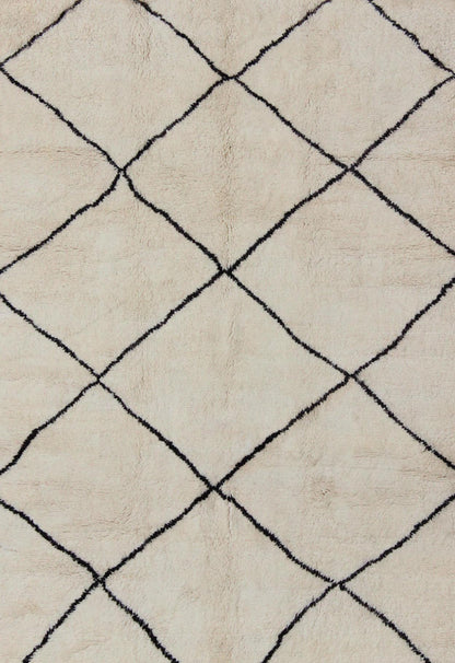 Keivan Woven Arts, Contemporary/Modern Moroccan Rug Vintage with Brown and Ivory Diamond Pattern Contemporary/Modern Moroccan rug vintage with brown and ivory diamond pattern, rug 17 - 0901, country of origin / type: Morocco / Moroccan, circa ... - Keivan Woven Arts17 - 0901 - 8865Rug