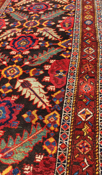 Colorful Jewel - Toned Antique Caucasian Karabagh Runner with Tribal Design. Keivan Woven Arts / rug 18 - 0405, country of origin / type: Caucasus / Karabagh, circa 1900. Measures: 3'10 x 12'10. The design of this antique Karabagh runner (circa early... - Keivan Woven Arts18 - 0405 - 9557Rug