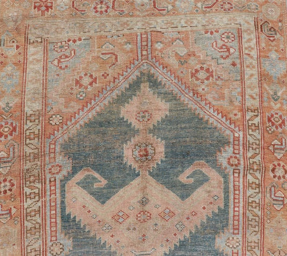 Antique Persian Kurdish Runner With Large Tribal Medallion Design. Keivan Woven Arts, 19 - 0106, country of origin / type: Iran / Kurdish, circa 1900. Measures: 3'7 x 14'3 This antique Kurdish tribal rug was woven by Kurdish weavers in west... - Keivan Woven Arts19 - 0106 - 11110Rug