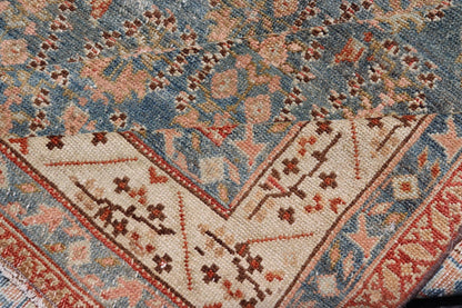 Antique Persian Malayer Gallery Rug with Paisley Design in Light Blue Background. Persian Antique Malayer Gallery Rug with Floral Geometric Design, rug 19 - 0206, country of origin / type: Iran / Malayer, circa 1900. Measures: 6'1 x 14'6 This antiq... - Keivan Woven Arts19 - 0206 - 11128Rug