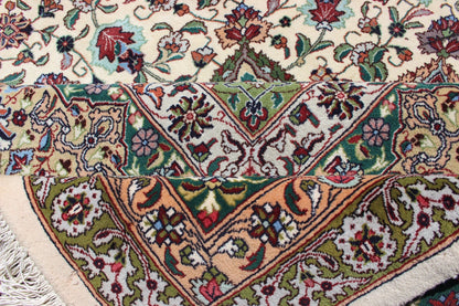 Refined Vintage Persian Fine Tabriz Rug with Floral Medallion Design Ornate and refined vintage Persian fine Tabriz rug with medallion design Colorful Tabriz vintage rug from Persia with elegant medallion floral design, rug 19 - 0215, country o... - Keivan Woven Arts19 - 0215 - 11167Rug