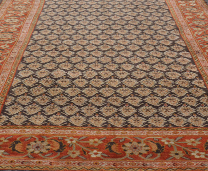 Red and blue Persian Sultanabad Mahal Antique rug with small - scale all - over Design. Keivan Woven Arts / rug 19 - 0501, country of origin / type: Iran / Sultanabad Mahal, circa 1920 Measures: 10'3 x 15'2 - Keivan Woven Arts19 - 0501 - 15477 - G - 2708Rug
