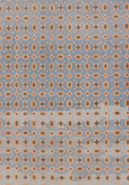 Colorful vintage Indian Cotton Dhurrie with small scale geometric design, rug 19 - 0504, country of origin / type: India / Dhurrie, circa 1960 Woven during the second half of the 20th century, this designer flat - woven Indian cotton dhurrie is deco... - Keivan Woven Arts19 - 0504 - 11317Rug