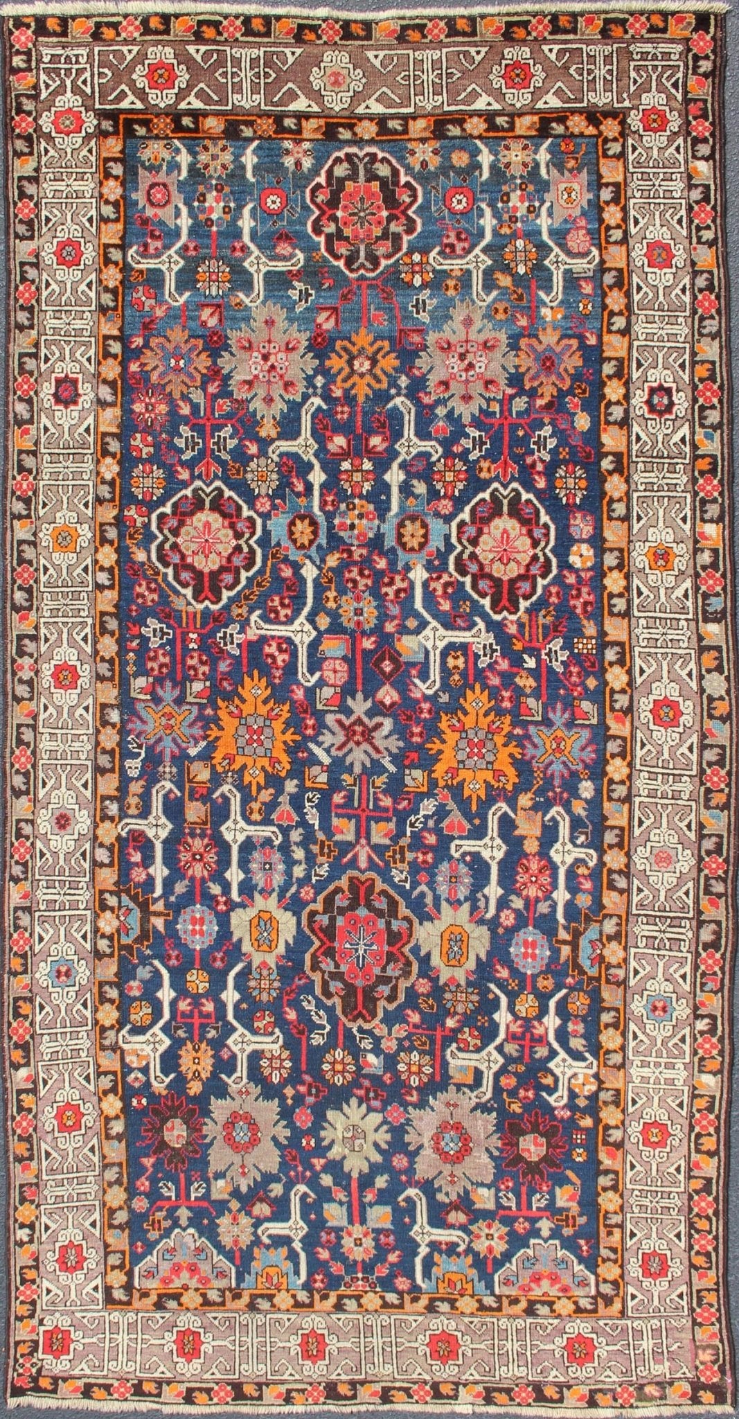Antique Hand Knotted Caucasian Kuba Runner With All - Over Design Kuba antique rug in colorful tones, Keivan Woven Arts / rug 19 - 0807, country of origin / type: Caucasus / Kuba, circa 1880 This colorful Kuba carpet from the Caucasus region ... - Keivan Woven Arts19 - 0807 - 11571Rug