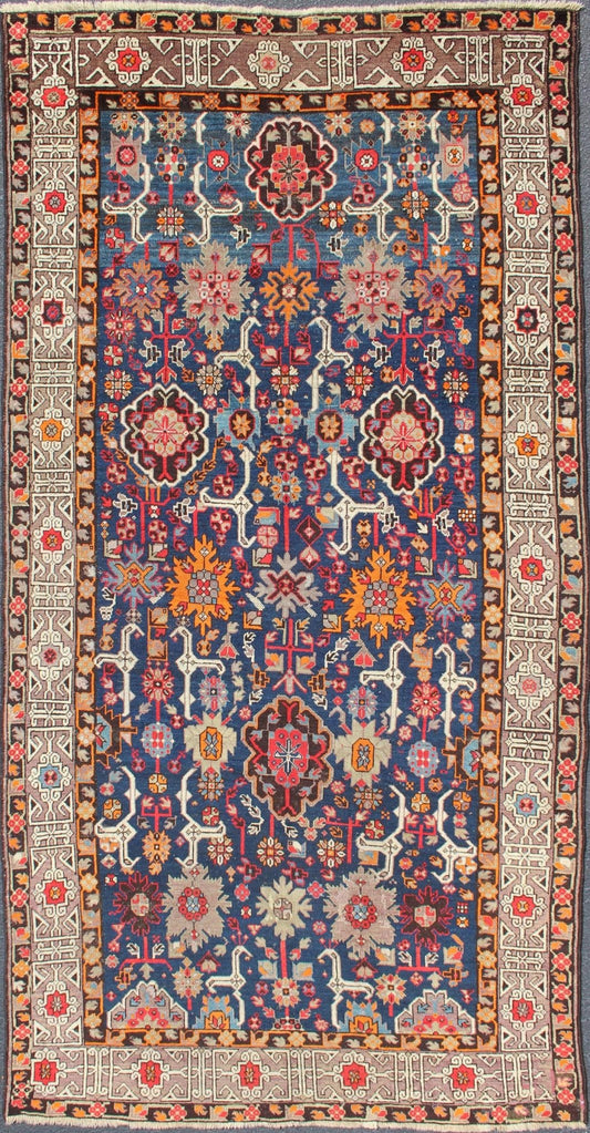 Antique Hand Knotted Caucasian Kuba Runner With All - Over Design Kuba antique rug in colorful tones, Keivan Woven Arts / rug 19 - 0807, country of origin / type: Caucasus / Kuba, circa 1880 This colorful Kuba carpet from the Caucasus region ... - Keivan Woven Arts19 - 0807 - 11571Rug
