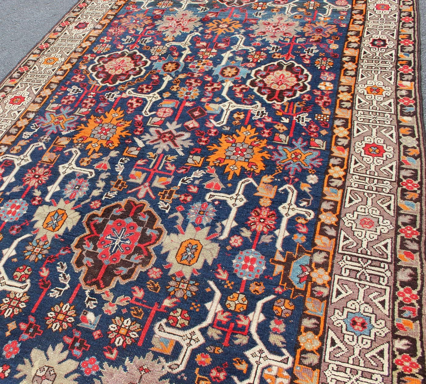 Antique Hand Knotted Caucasian Kuba Runner With All - Over Design Kuba antique rug in colorful tones, Keivan Woven Arts / rug 19 - 0807, country of origin / type: Caucasus / Kuba, circa 1880 This colorful Kuba carpet from the Caucasus region ... - Keivan Woven Arts19 - 0807 - 11571Rug