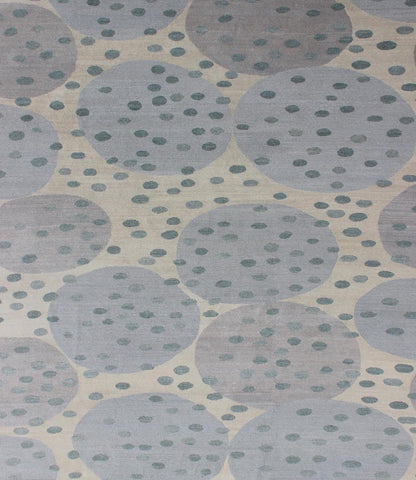 Modern Rug of Wool and Silk From Nepal by Keivan Woven Arts. Measures: 8' x 10'. This rug from Nepal was woven with wool and silk and features a modern design of various circles and dots. Nepalese Modern rug in light tones, Keivan Woven Ar... - Keivan Woven Arts19 - 0819 - 11463Rug