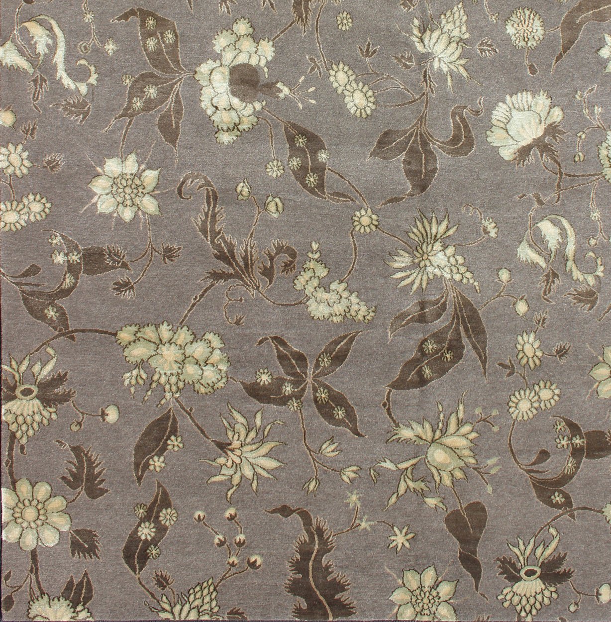 Modern Tibetan/Nepalese Wool & Silk Rug. Measures: 8' x 10'. This rug from Nepal is made of silk and wool and features a modern all - over design rendered in gray and natural tones. Modern Tibetan/Nepalese wool and silk rug with all - over des... - Keivan Woven Arts19 - 0822 - 11699Rug