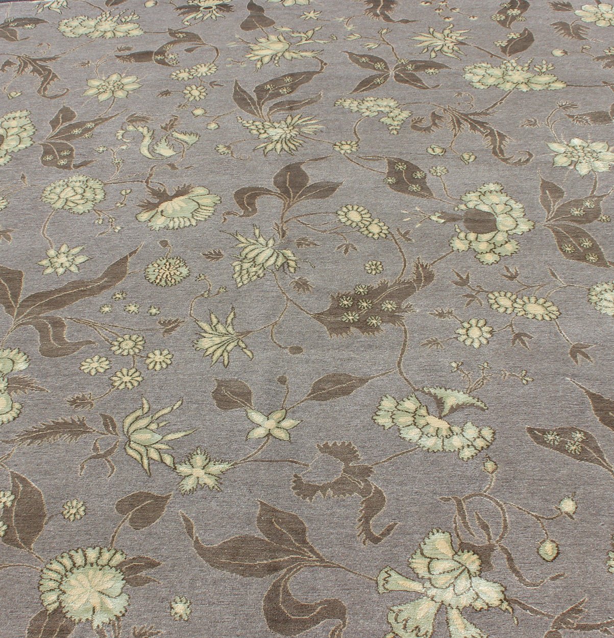 Modern Tibetan/Nepalese Wool & Silk Rug. Measures: 8' x 10'. This rug from Nepal is made of silk and wool and features a modern all - over design rendered in gray and natural tones. Modern Tibetan/Nepalese wool and silk rug with all - over des... - Keivan Woven Arts19 - 0822 - 11699Rug