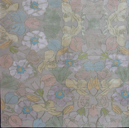 Modern Nepalese Silk and Wool Rug. Nepalese Modern rug withwool and silk in pastel floral flowers in pink, mauve, green, blue, white, peach and creamy yellow colors, Keivan Woven Arts / rug 19 - 0826, country of origin: Nepal, type: Modern ... - Keivan Woven Arts19 - 0826 - 11659Rug