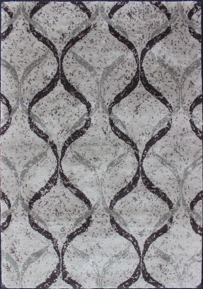 shades of This keivan Woven Arts rug from Nepal was woven with wool and silk and features a modern design rendered in gray, silver, and Onyx alongside black. Keivan Woven arts Modern Nepalese Rug in Wool and Silk. Keivan Woven Arts ... - Keivan Woven Arts19 - 0836 - 11685Rug