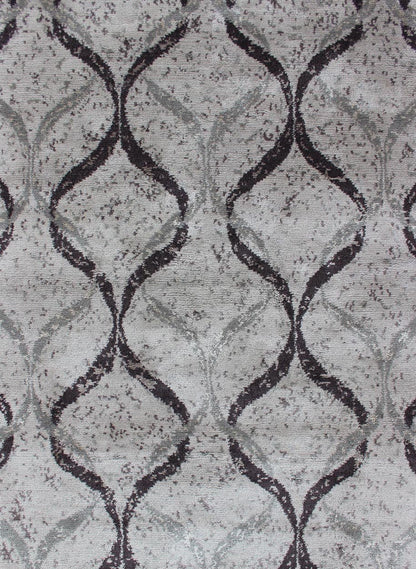 shades of This keivan Woven Arts rug from Nepal was woven with wool and silk and features a modern design rendered in gray, silver, and Onyx alongside black. Keivan Woven arts Modern Nepalese Rug in Wool and Silk. Keivan Woven Arts ... - Keivan Woven Arts19 - 0836 - 11685Rug