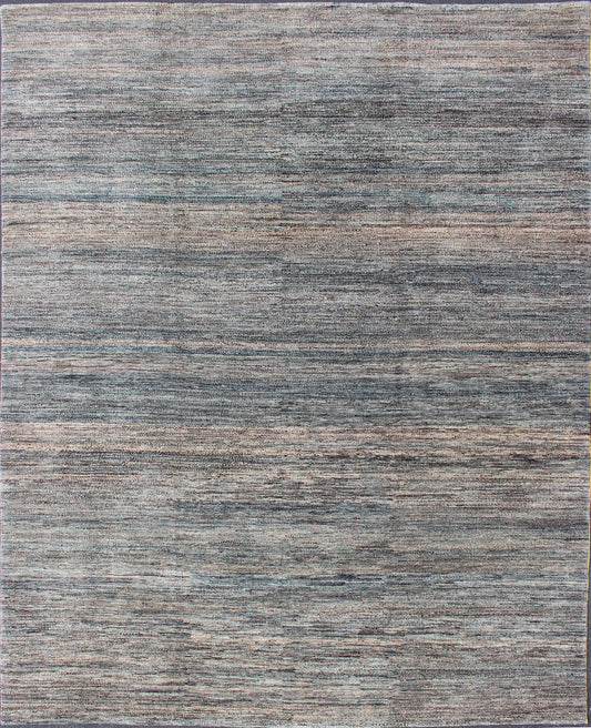 Fine Modern Rug in Variegated Design by Keivan Woven Arts. Modern Rug, rug 19 - 0838, Keivan Woven Arts country of origin / type: Afghanistan / Modern Design Rug Measures: 8' x 10'2 This finely woven rug displays a modern and minimalist design with... - Keivan Woven Arts19 - 0838 - 11723