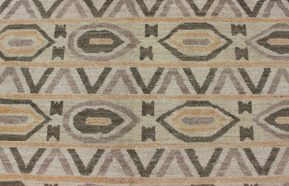 Tribal Modern Rug With All - Over Pattern by Keivan Woven Arts. rug 1912 - 261 country of origin / type: Afghan / Tribal / Keivan Woven Arts. Measures: 8'1 x 9'7. This tribal rug with a modern design rendered in an all over modern pattern, features ... - Keivan Woven Arts1912 - 261 - 12321Rug