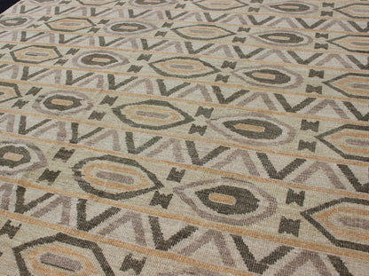 Tribal Modern Rug With All - Over Pattern by Keivan Woven Arts. rug 1912 - 261 country of origin / type: Afghan / Tribal / Keivan Woven Arts. Measures: 8'1 x 9'7. This tribal rug with a modern design rendered in an all over modern pattern, features ... - Keivan Woven Arts1912 - 261 - 12321Rug